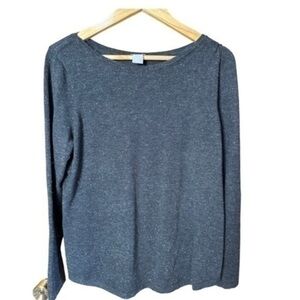 Chicos Black Cashmere Blend Scoop Neck Sweater Medium